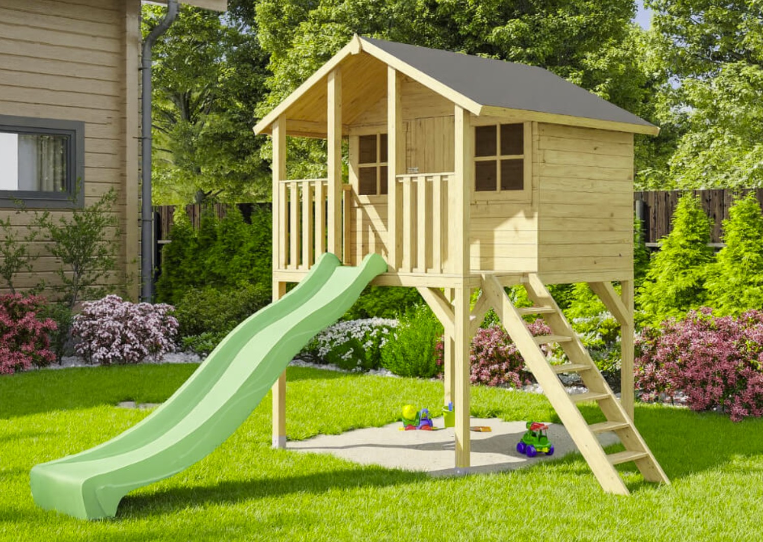 Ennos Holzspielhaus für den Garten